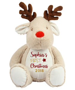 large plush reindeer