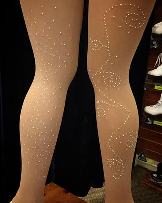 ChloeNoel Footless Ice Skating Tights 8896