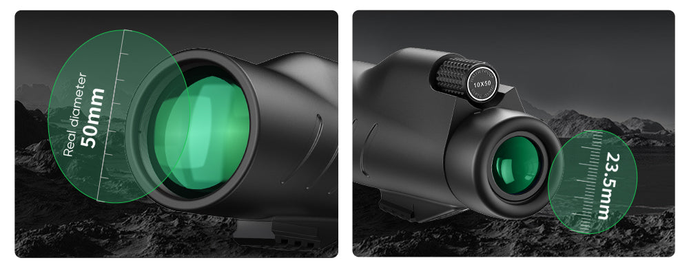 Apexel 10X50 Distance estimation Tactical Monocular Telescope