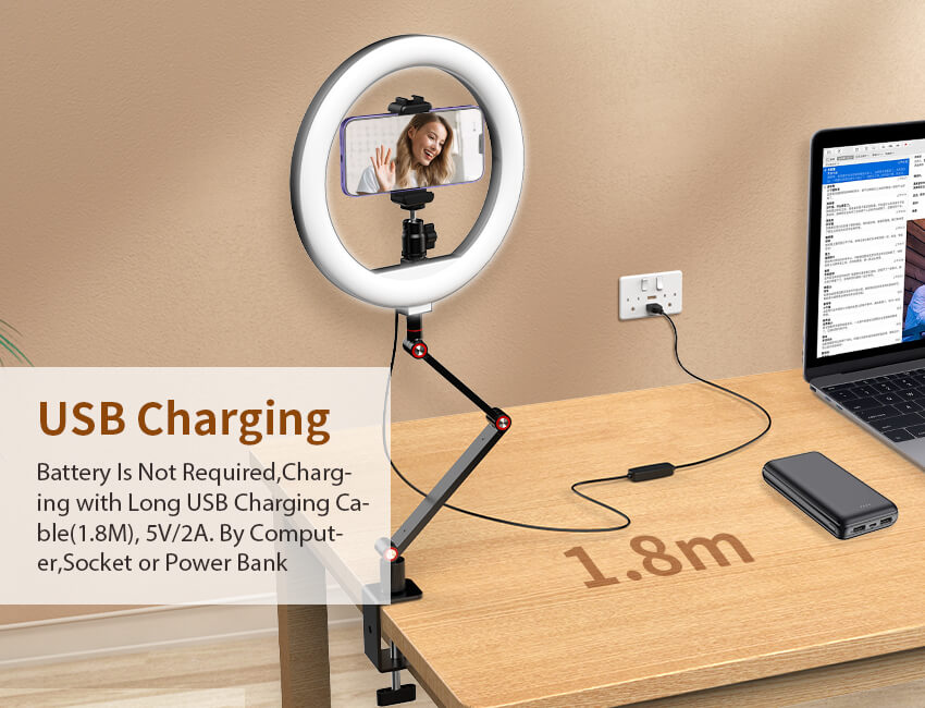 FL20 Ring Lights USB Charging