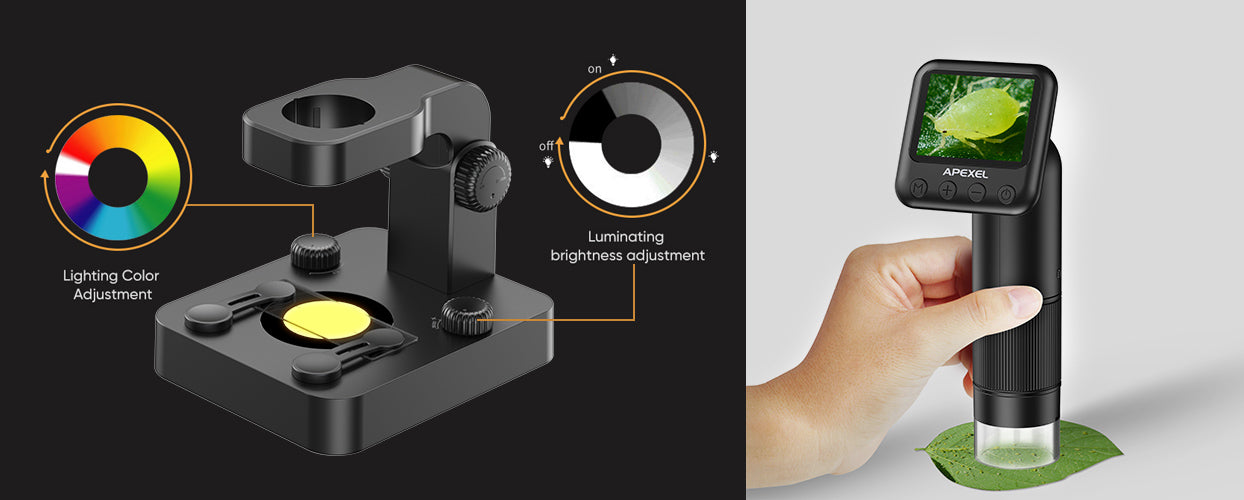 MS003 20X-400X Zoom Digital Microscope - Apexel