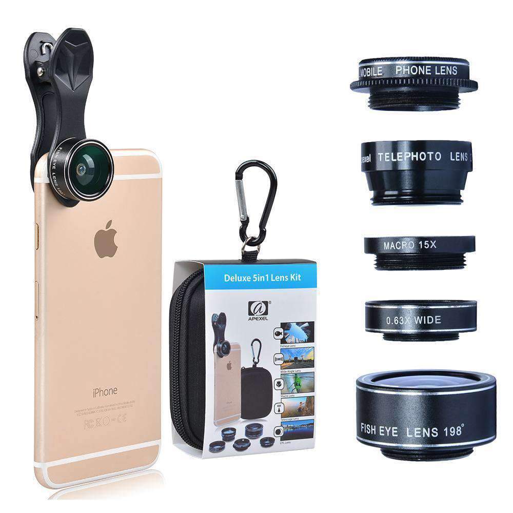 11 in 1 Cell Phone Camera Optical Filter Lens Kits With Clip - Apexel