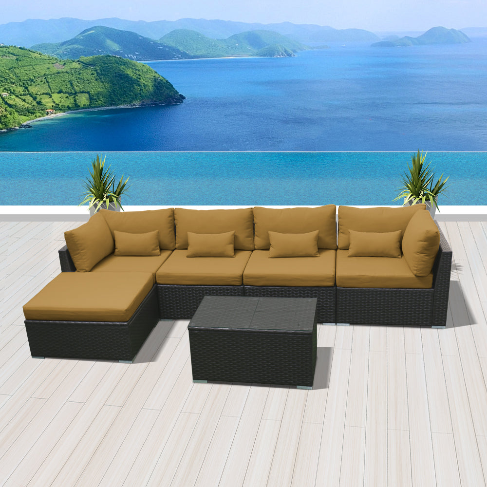 (6H) Modern Wicker Patio Furniture Sofa Set | Modenzi LLC