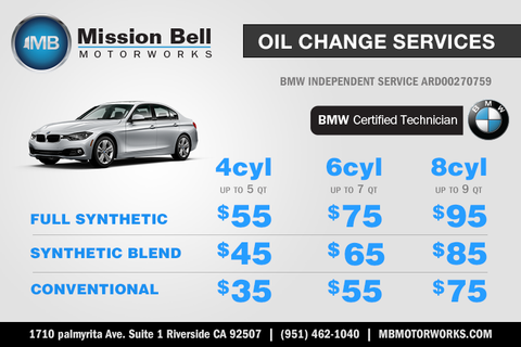 Oil Change Service Coupon Riverside California | Mission Bell Motorworks