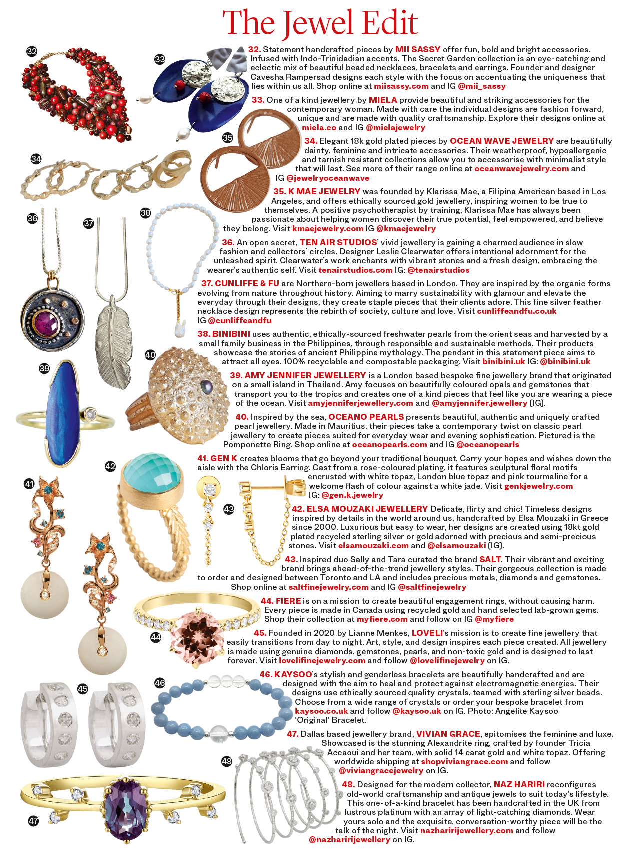 Vanity Fair Jewel Edit July 2021 Amy Jennifer Jewellery Press