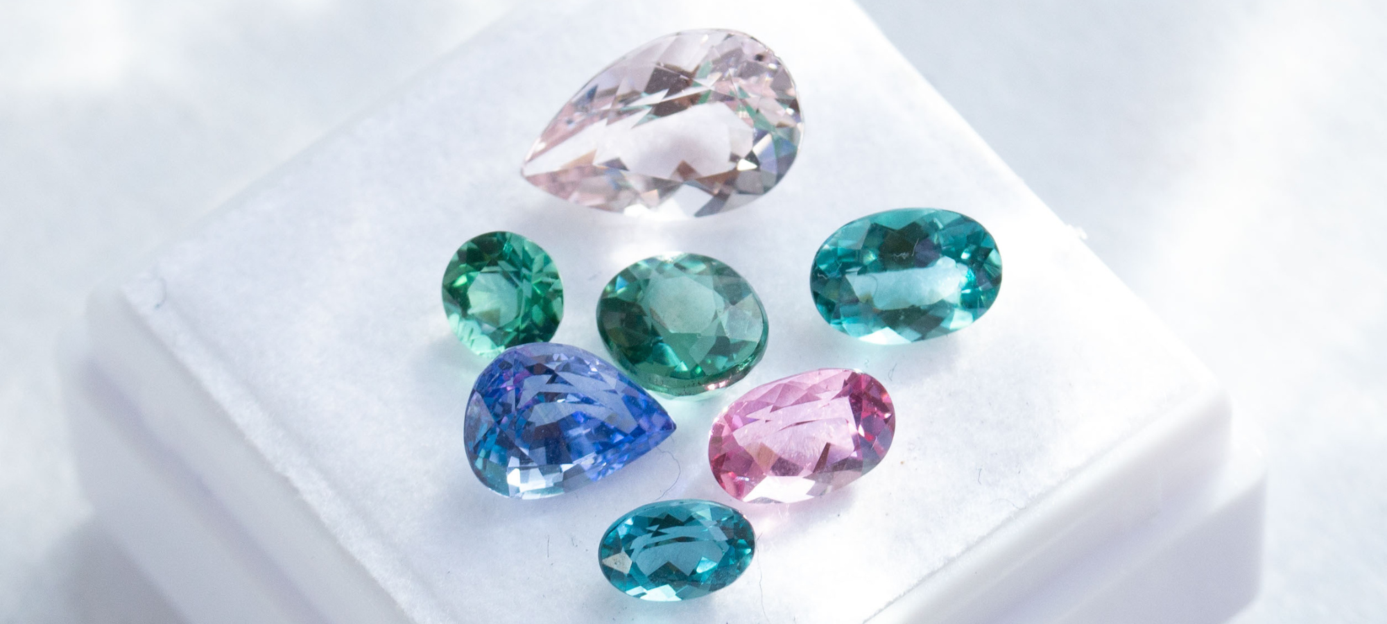 coloured gemstone selection