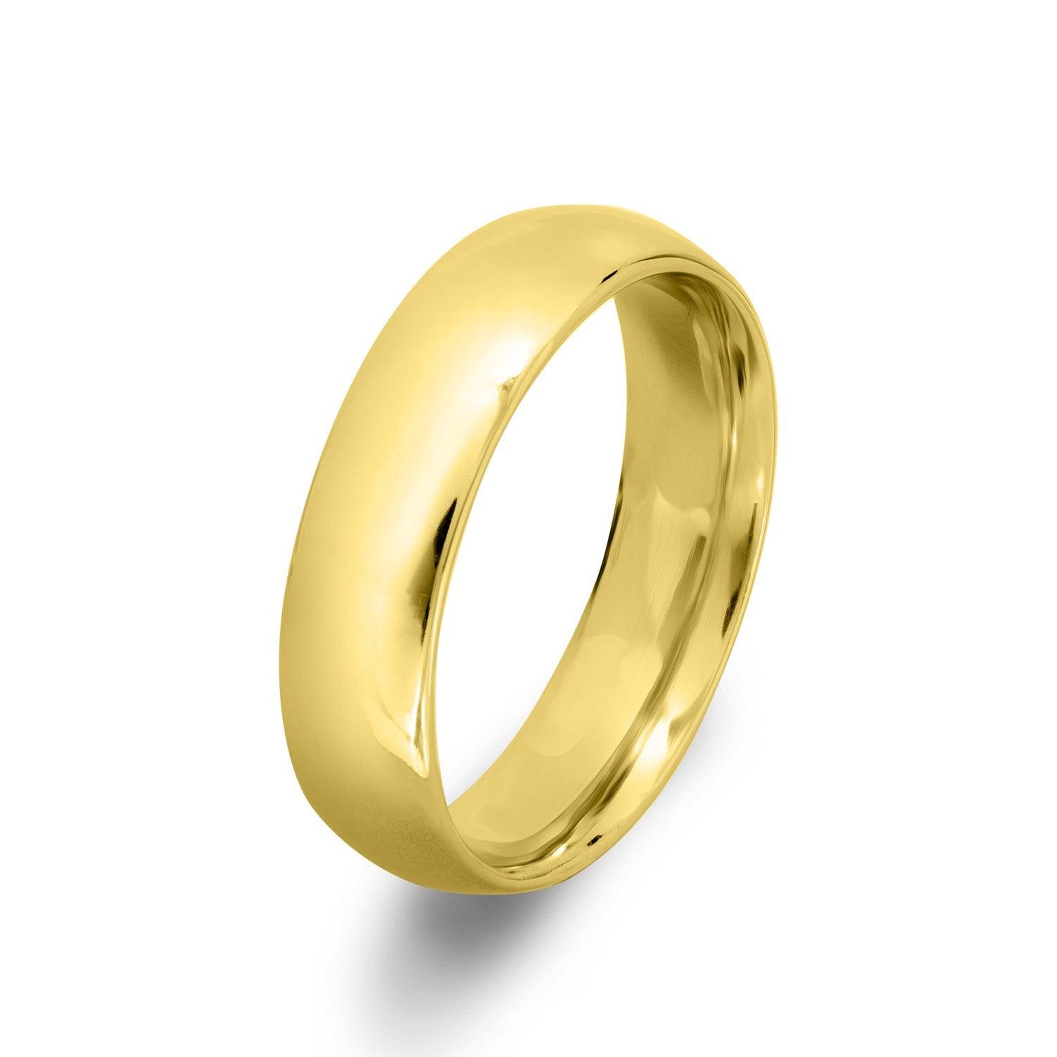 Yellow Gold Court Wedding Band