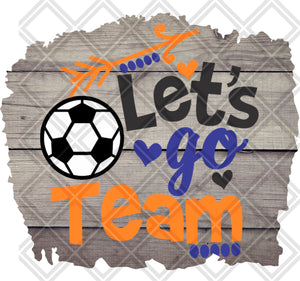 Lets Go Team Soccer Frame 2 Frame 2 Png Digital Download Instand Downl Popzy Bows