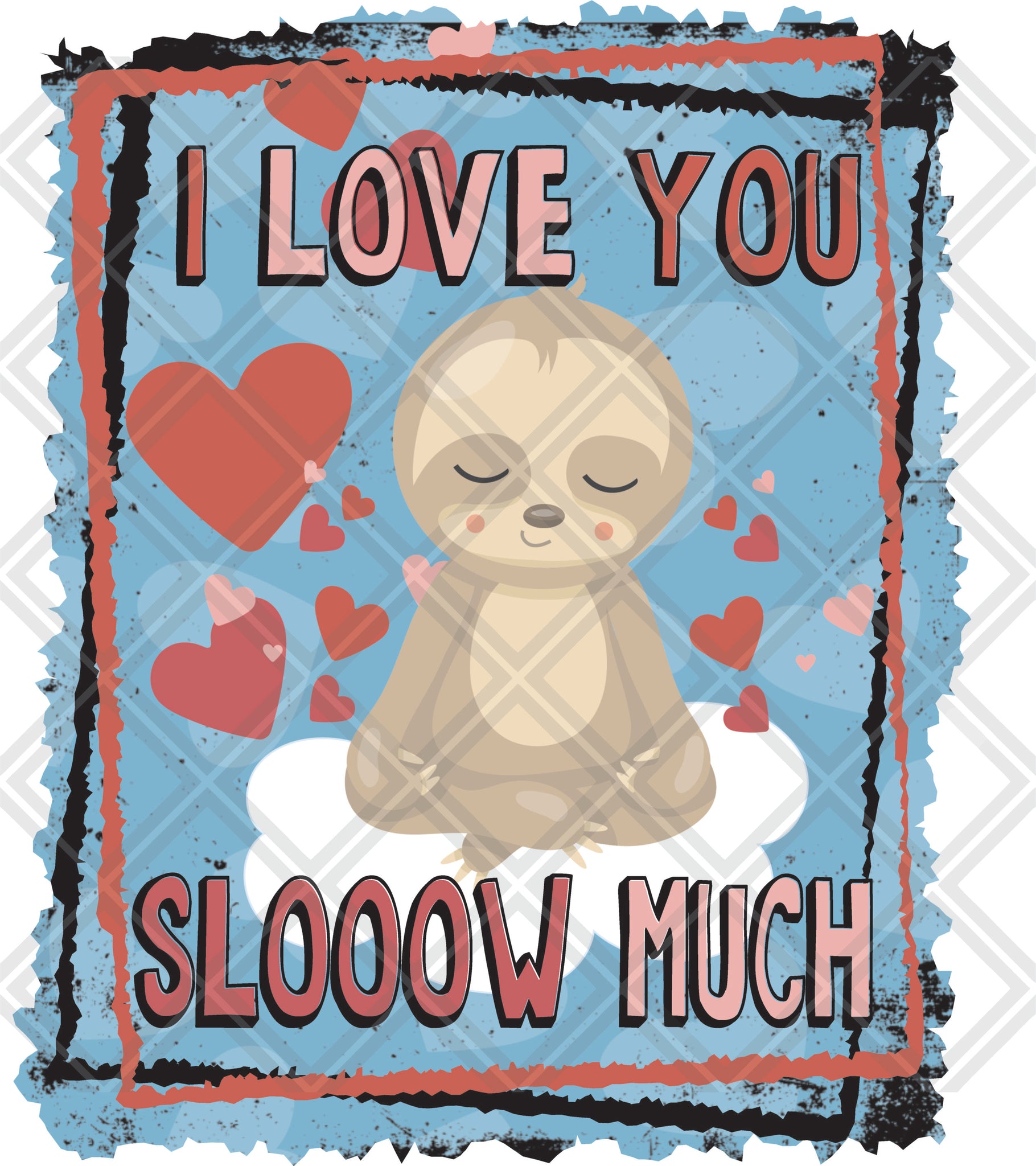 I Love You Slooow Much Sloth Frame Png Digital Download Instand Downlo Popzy Bows