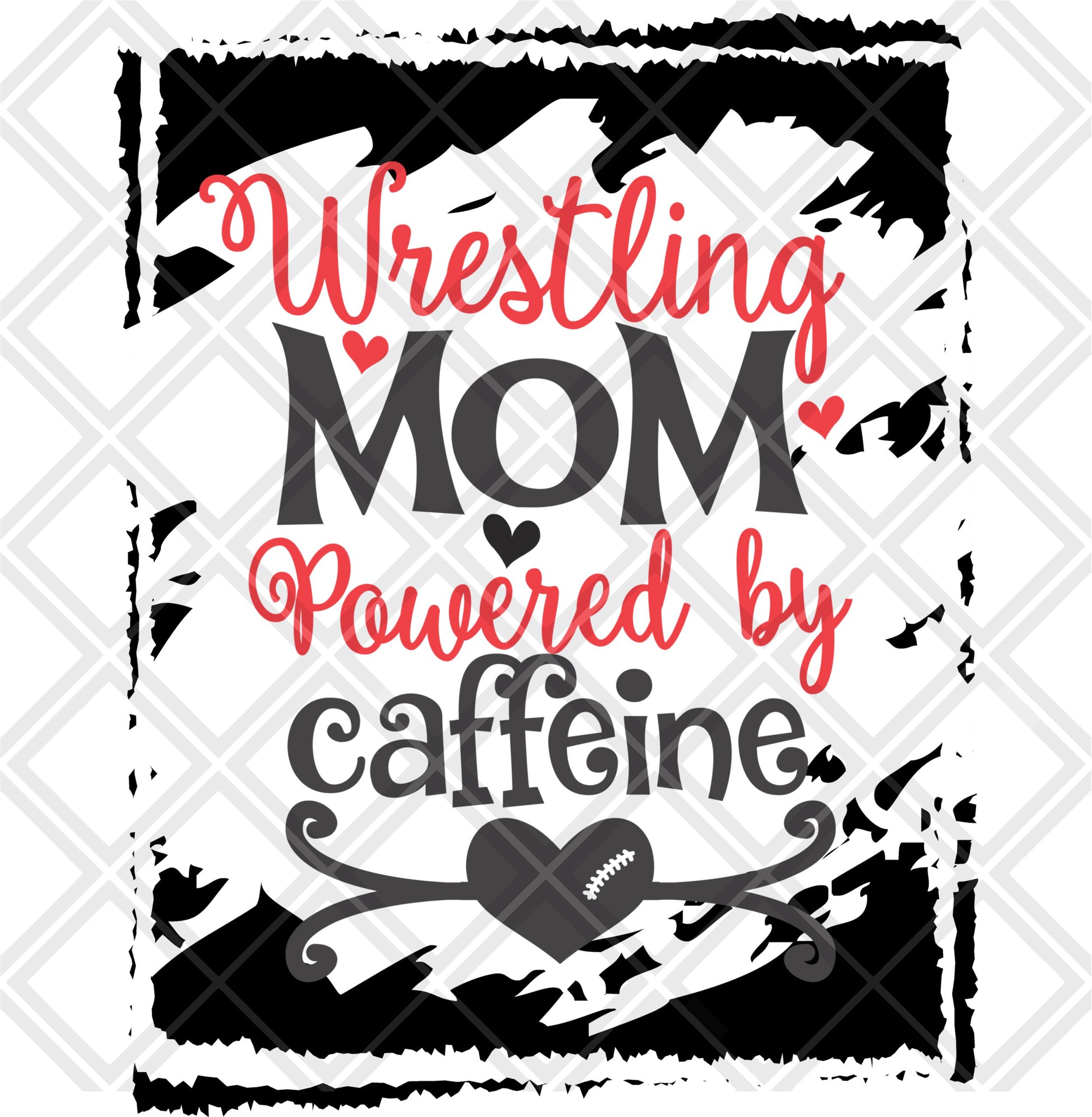 Download Wrestling Mom Powered By Caffeine Png Digital Download Instand Downloa Popzy Bows