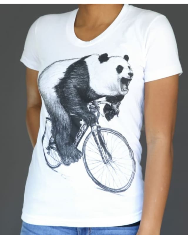 Panda on a Bicycle Women’s T-Shirt