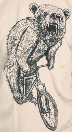 Bear on A Bicycle Women's Shirt