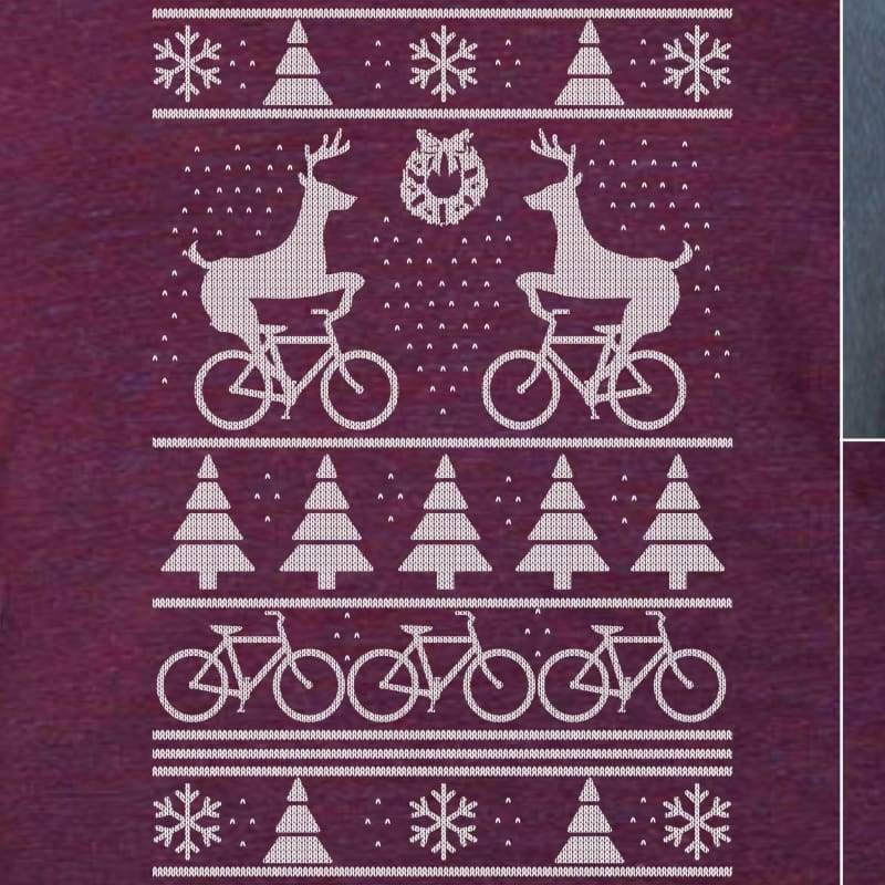 [Deer on a Bicycle Ugly Holiday Sweater] | t-shirt + more options