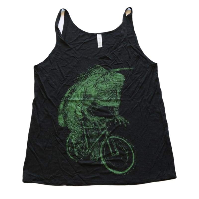 Iguana on a Bicycle Slouchy Women's Tank Top