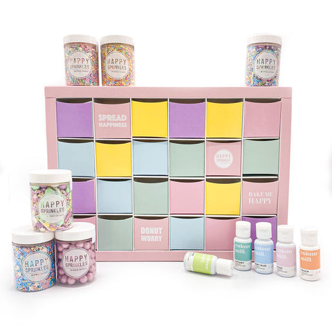 Crazy Pastel Deal mit Streuseln und Colour Mill Lebensmittelfarben in Pastellfarben