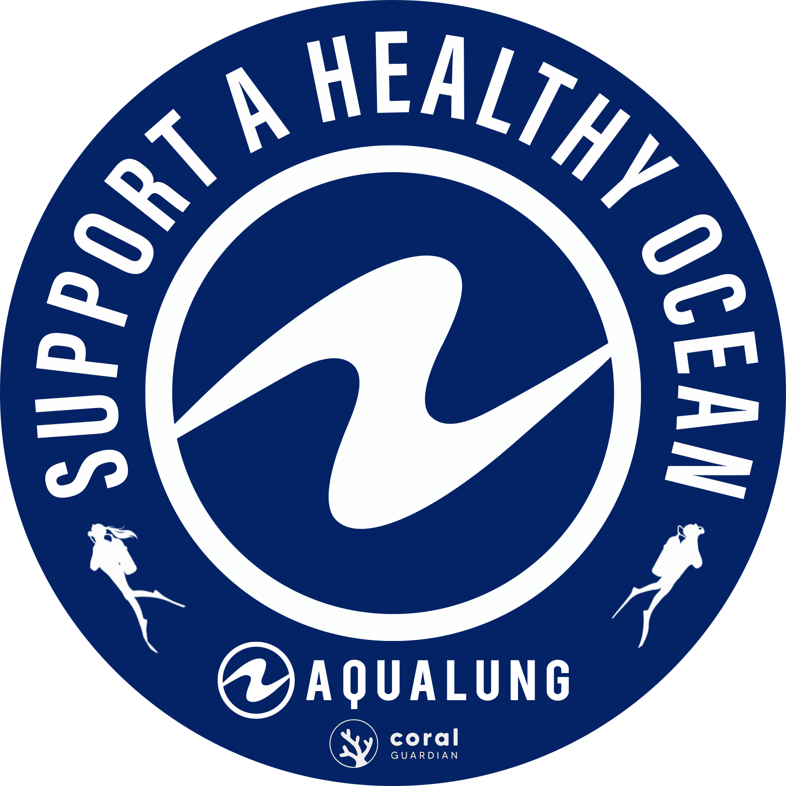 Aqualung + Coral Guardian "Support a healthy ocean" sticker - Aqualung Australia product image