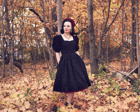 Dark Pinup fantasy dress by PMdesigns by Pamela Marie available at Hollyville