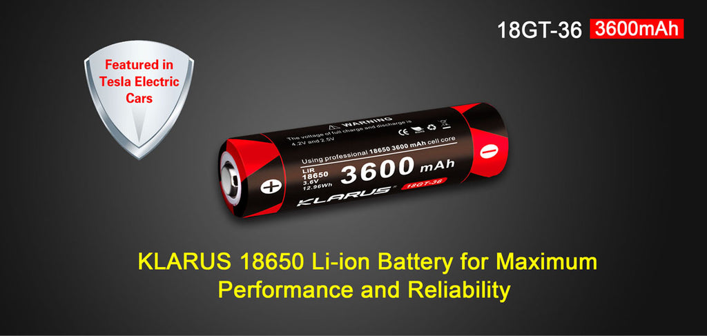 High-Performance Klarus Battery 3600mAh Lithium Battery for Tactical Flashlights