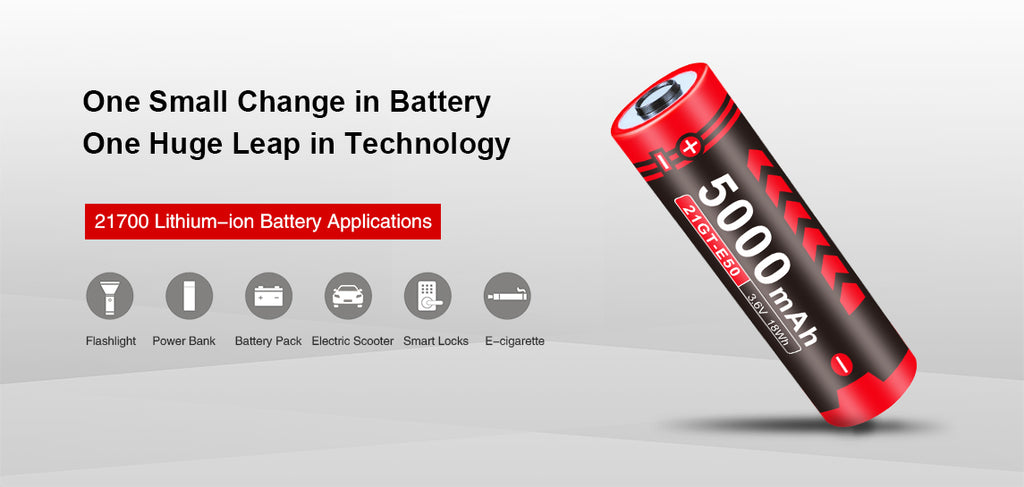 High-capacity Klarus 5000mAh battery