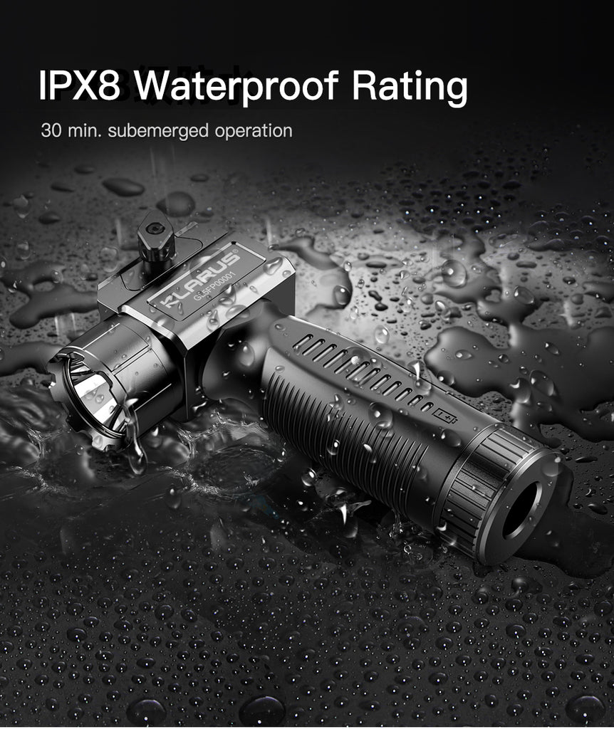 IPX8 waterproof flashlight