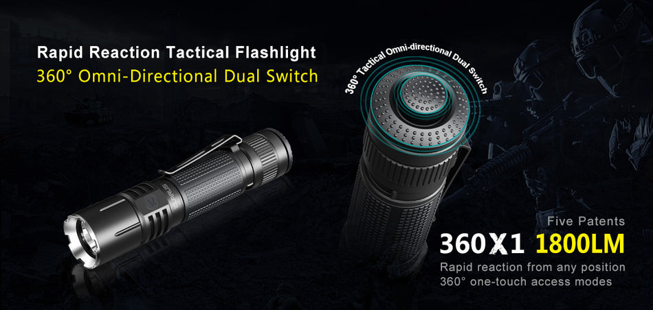 Lampe projecteur Klarus RS80GT 10 000 Lumens phare de recherche  rechargeable, powerbank intégré