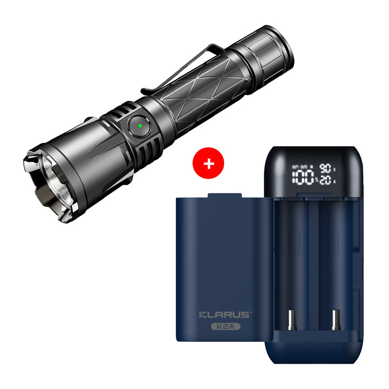 3,000 Lumen LED Flashlight with Rechargeable Batteries and 3 “C” Batteries