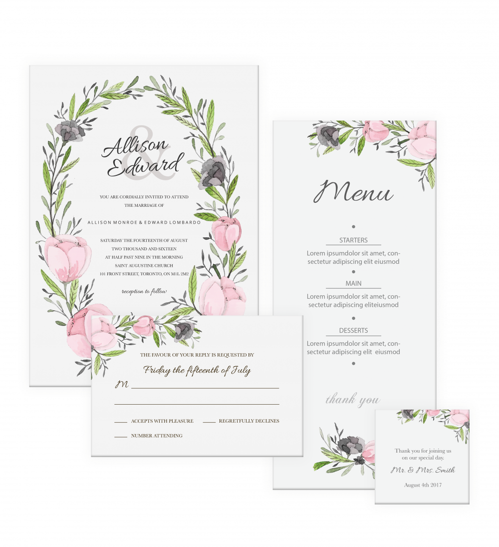 Print Wedding Invitation Online Canada — Printcloud Inc