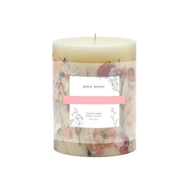 Rosy Rings Apricot Rose Tall Round Scented Candles 5