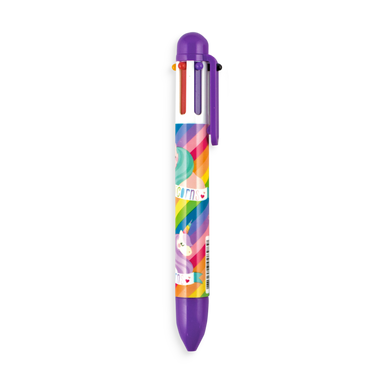 Space Age 6-Color Pen six inks black purple orange green red blue