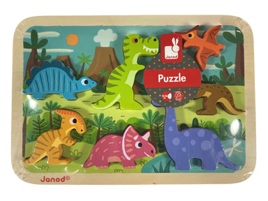 Forest Animals Wooden Chunky Puzzle By Janod, Ages 18 - 36 mo. – Dragonfly  Castle