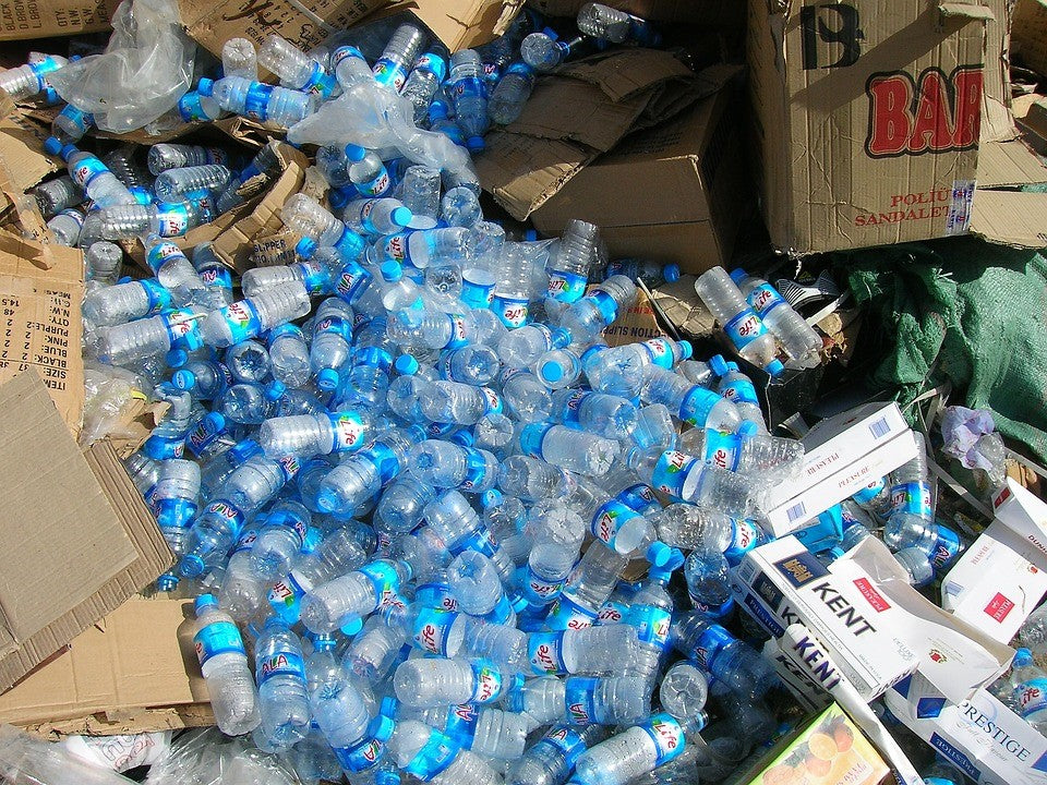 Plastic water bottle garbage