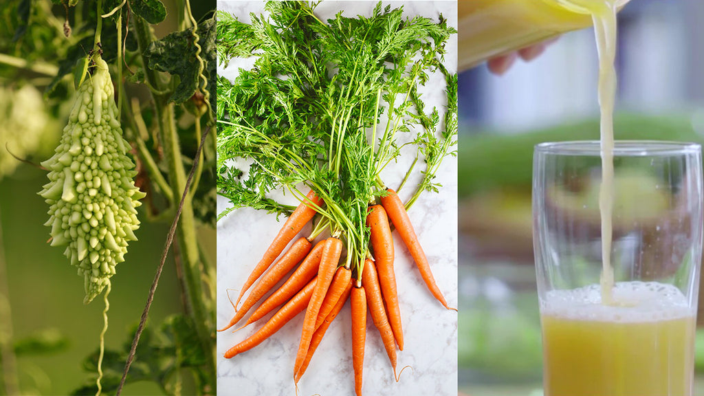 carrot and bitter ground juice