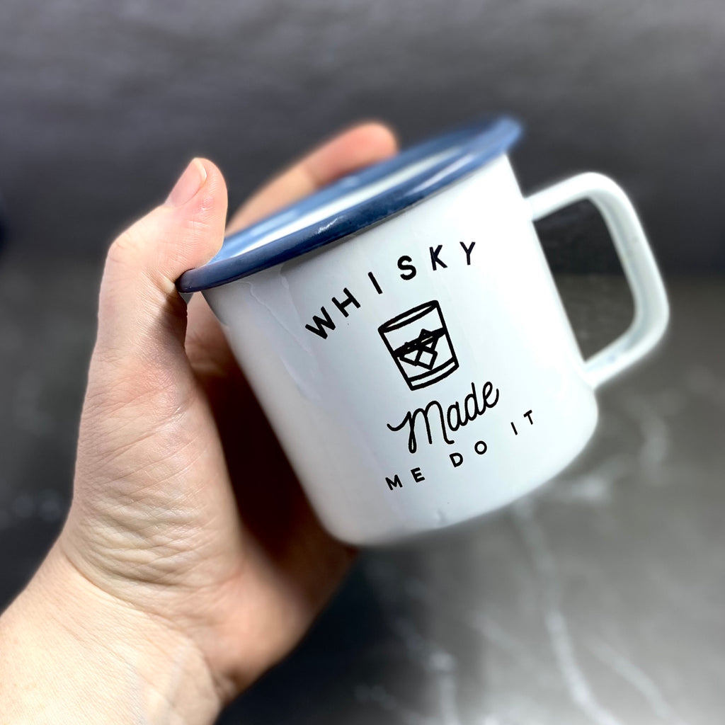 Probably Whisky 11oz Enamel Coffee Camp Mug – Thistle & Stitch