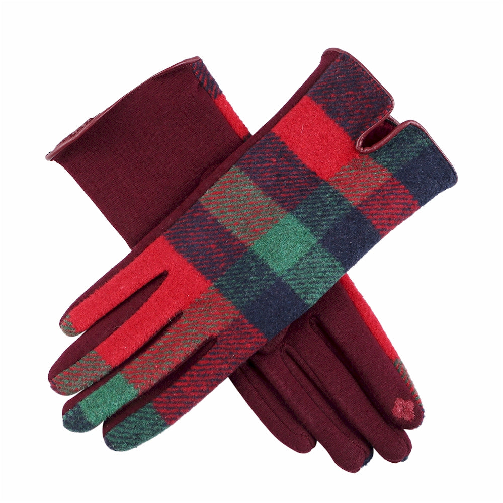 red buffalo plaid gloves