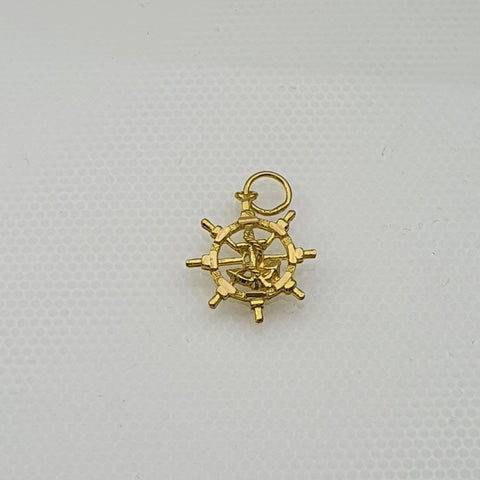 916 Gold Anchor Pendant