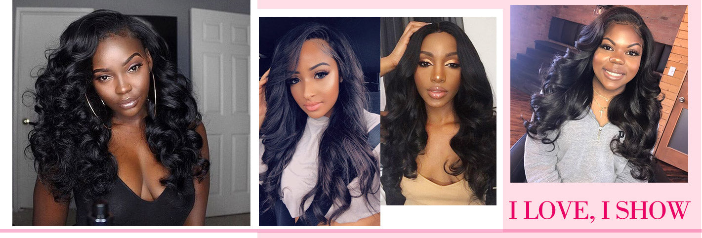 Ishow Hair Loose Wave Lace Front Wig 100% Virgin Human Hair Wigs