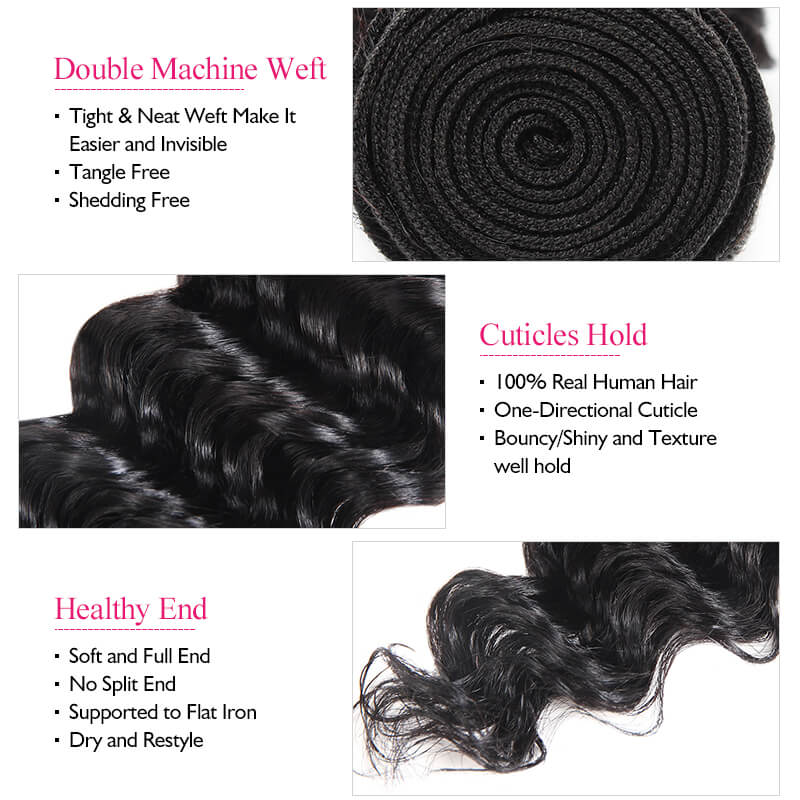 deep wave human hair weave care