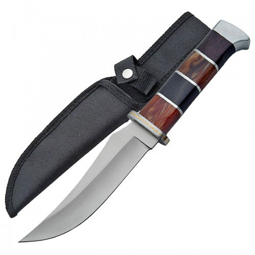 HUNTER KNIFE JEWELLED STAINLESS STEEL BLADE WITH SHEATH 27CM