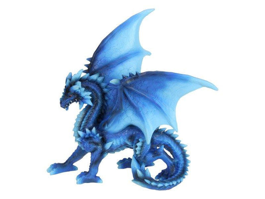 BLUE STANDING DRAGON 22CM