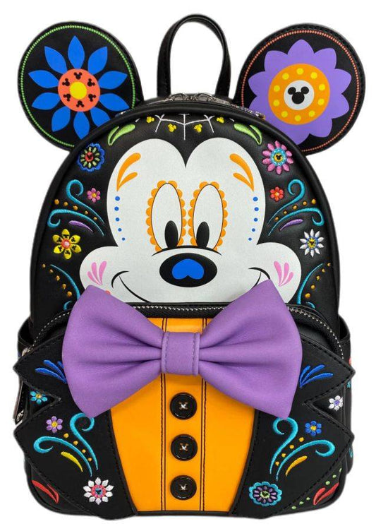 LOUNGEFLY - Disney - Mickey Mouse Sugar Skull US Exclusive Mini Backpack [RS] {ORDER IN ONLY}