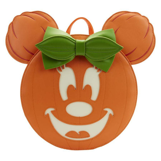 LOUNGEFLY - Disney - Minnie Mouse Pumpkin Glow Face Mini Backpack {ORDER IN ONLY}