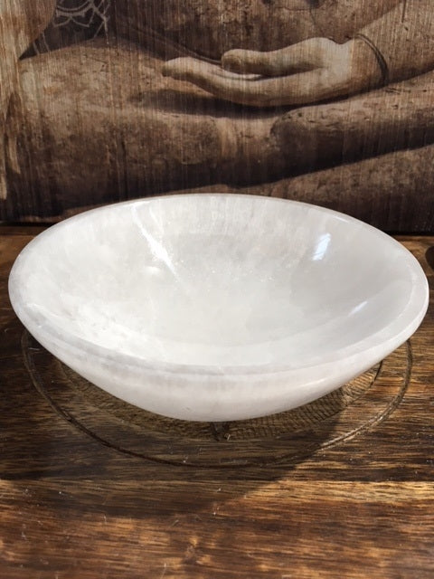 Selenite Round Bowl 12cm