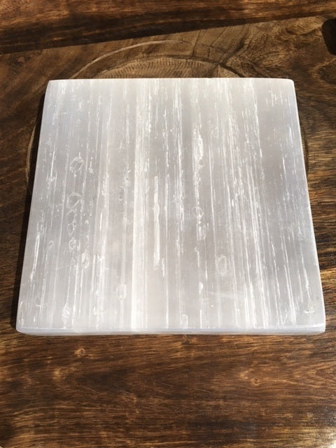 Selenite Square Charging Plate 14cm