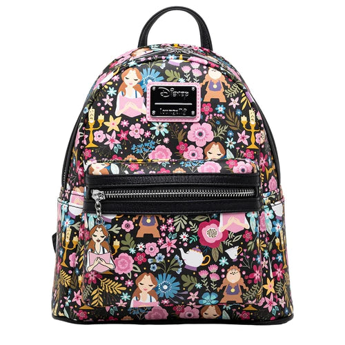 LOUNGEFLY - Beauty & the Beast (1991) - Belle Floral Mini Backpack {ORDER IN ONLY}