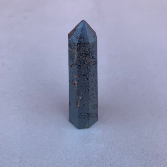 CRYSTAL POINT HEALING WAND HEMATITE