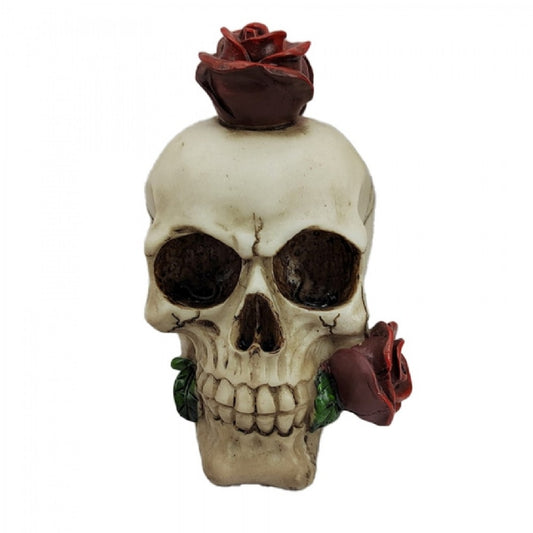 SKULL HEAD WITH ROSE MOHAWK