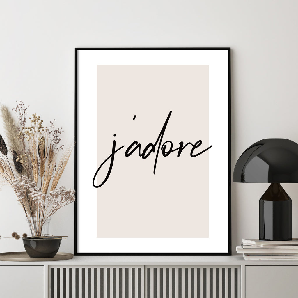 j'adore wall print