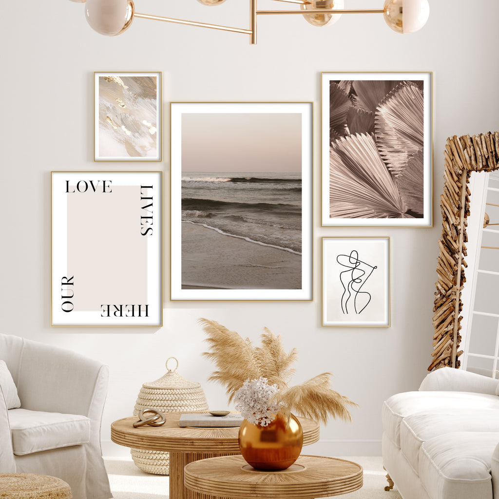 beige wall prints