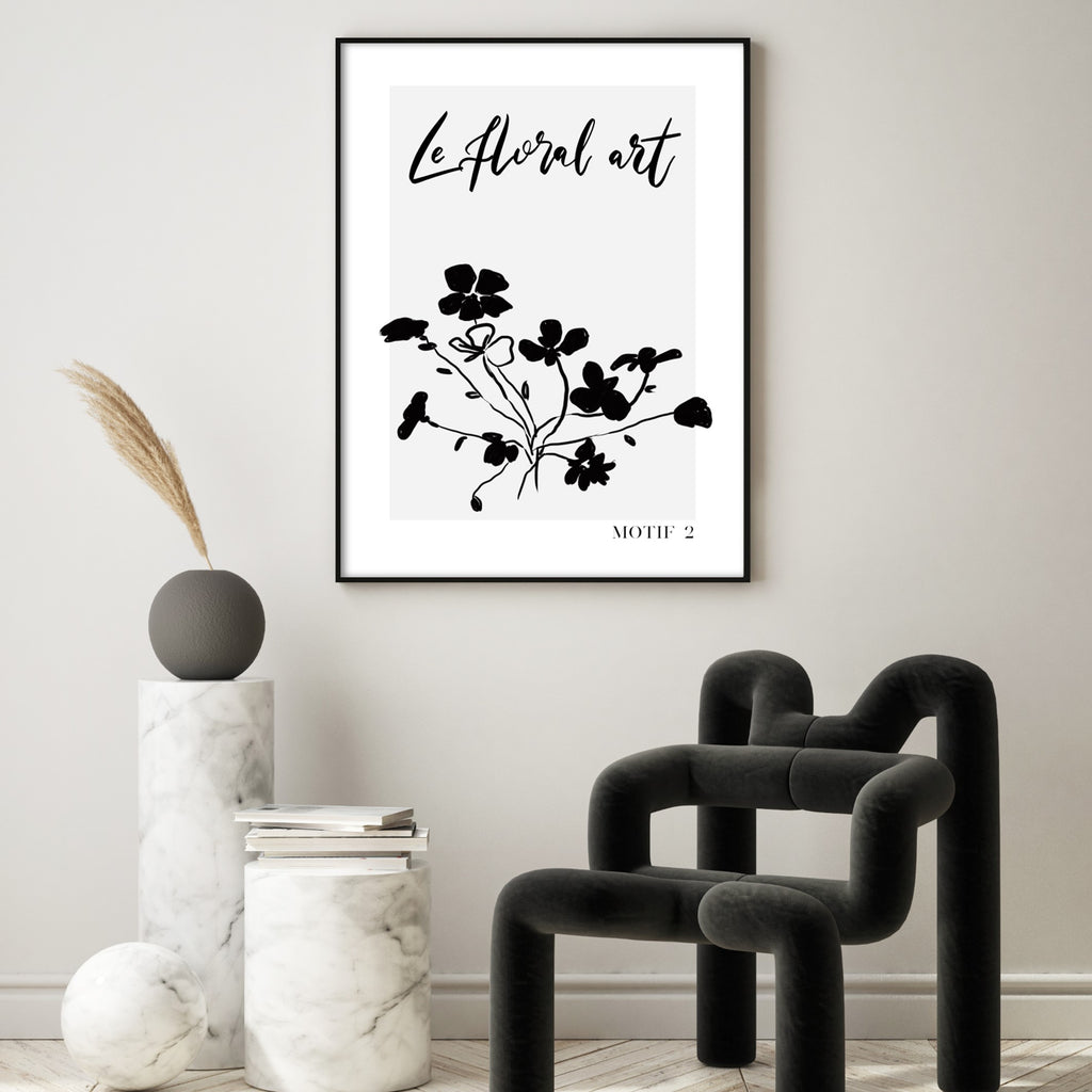 le floral art wall print