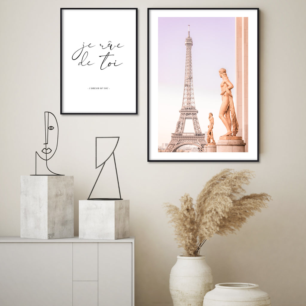 Sunset in Paris Wall Print